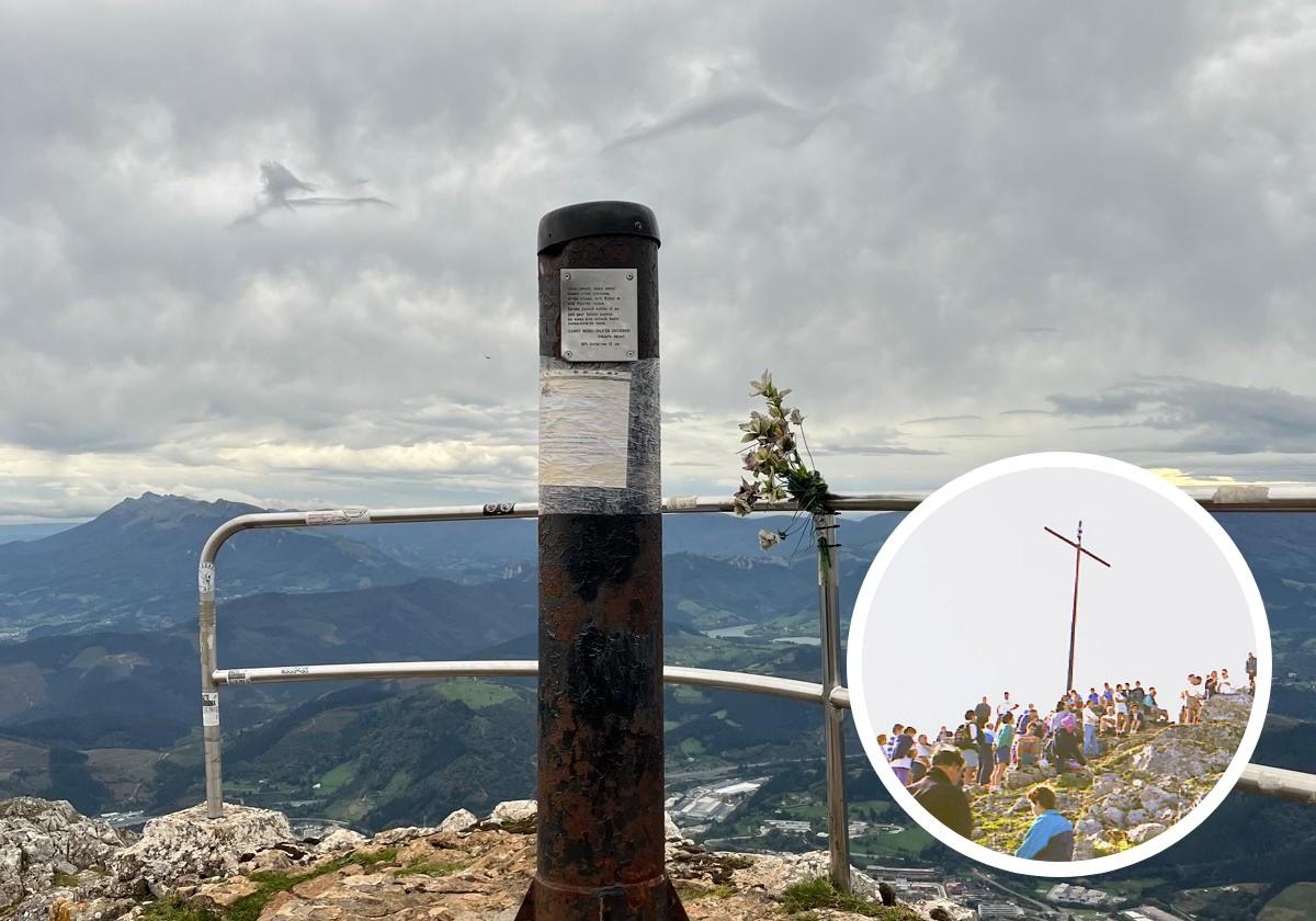 Desaparece De La Cima Del Udalatx La Cruz De Metros Colocada En